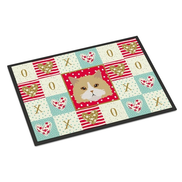 Carolines Treasures 18 x 27 in. Oregon Rex Cat Love Indoor or Outdoor Mat CK5140MAT - main